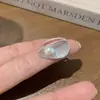 Anillo de Perla Imitación Gota de Agua Dulce y Fresca para Mujer, Diseño de Nicho Estilo Ins, Anillo Abierto Apilable Versátil, Anillo para Dedo Índice, Moderno