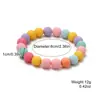 Conjunto popular de pulseiras transfronteiriças europeias e americanas, estilo ins, cartoon, indutor de dopamina, conjunto de pulseiras de contas em camadas cor bordô