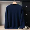 Suéter Fino de Cuello Alto Parcial de Cachemira Pura para Hombre en Otoño e Invierno Nuevo Suéter de Punto Cálido Holgado y Versátil