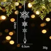 Pingente de Floco de Neve e Gelo Acrílico de Natal Cristal Transparente Espinho de Gelo Simulado Decoração de Árvore de Natal Ornamento Pendente