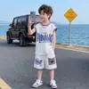 Conjunto Deportivo de Verano para Niños 2026 Nuevo Estilo Chaleco sin Mangas de Niños Conjunto de Dos Piezas para Niños Mayores, Atuendo de Verano Elegante y Fresco