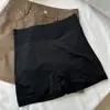 Pantalones Cortos de Seguridad Sin Costuras de Seda de Hielo de Cintura Alta para Mujer, Anti-Exposición, Adecuados para Usar con Faldas, Estilo de Verano Delgado, Dobladillo que No se Enrolla, Pantalones Cortos Protectores