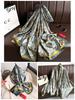 Bufanda elegante de seda Hangzhou con protección solar y letras para mujer, ideal para primavera y otoño, fina y larga, chal de satén de verano.
