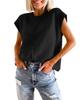 2024 Amazon Comercio Exterior Transfronterizo Verano para Mujer Top de Manga Cubierta Suéter de Punto Holgado Casual de Cuello Redondo para Mujer