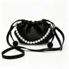Bolso de Mano Plegado Nube Estilo Nuevo 2026 Transfronterizo para Mujer, Bolso de Hombro Cruzado de Perlas, Bolso Cubo para el Hombro para el Viaje al Trabajo