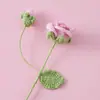 Día de San Valentín Novia Regalo Hecho a Mano Xuefei Hilo Crochet Flor Rosa Degradada Rama Cumpleaños Novia Decoración del Hogar