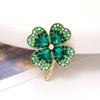 Nuevos accesorios de trébol de cuatro hojas de gema de cristal, aleación, zapatos con agujeros, material de flor, diamante de alto sentido, accesorios de joyería DIY