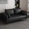 Sofá de doble recepción de lujo ligero para oficina, apartamento pequeño, alquiler de apartamento, sala de estar simple, dormitorio, sofá pequeño de cuero