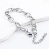 Pulsera de Acero Inoxidable con Chapado al Vacío de Oro de 18 Quilates Que No Se Desvanece, Moderna, Lujo Ligero, Sensación de Alta Gama, Joyería de Mano Simple y Versátil para Mujer