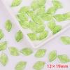 Acrílico Verde Buraco para Pendurar Folha de Bordo Verde Transparente Folha Artificial Verde Acessórios de Joias Estilo Antigo DIY Grampo de Cabelo Adorno de Cabeça
