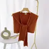 Chal Pequeño para Hombro de Habitación con Aire Acondicionado de Verano Bufanda Tejida para Protección del Cuello de Mujer Primavera y Otoño Delgada Versátil Celebridad de Internet Camisa
