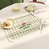 Jogo americano infantil de couro cartoon, à prova de óleo e à prova d'água, jogo americano de alta qualidade, porta-copos isolante térmico, base para tigela anti-queimadura, jogo americano de mesa