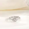 Anel de Cabacinha em Prata de Lei S925 para Mulheres, Retrô, Requintado, Versátil, Moderno, de Alto Padrão, Estilo Chinês Antigo, Anel Aberto Brilhante