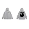 Sudadera con cremallera estilo europeo y americano transfronteriza con estampado de letras, número 8 negro, sudadera con cremallera casual unisex Stu