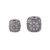 Plata de Ley S925 Plata Tailandesa Retro Flor Gesang Cuentas Espaciadoras Cuadradas Cuentas Sueltas Accesorios Cuerda de Cuentas Hecha a Mano para DIY Material