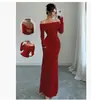 2025 Comercio Exterior Aliexpress Ropa Europea y Americana para Mujer Vestido Sexy de Espalda Cruzada sin Espalda con Cuello de Una Línea Falda Larga Elegante Vestido de Noche