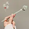 Pasador de Sándalo Negro para Mujer, Accesorio para el Cabello Fresco y Elegante, Pasador de Flor de Magnolia, Adorno para el Cabello Estilo Antiguo Qipao, Pasador Diario para Peinados Recogidos