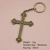 Llavero Cruz Aleación Vintage Bronce Antiguo Patrón Plateado Colgante Amazon Shein Temu Aliexpress
