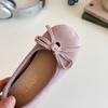 Zapatos de Cuero para Niñas 2026 Primavera Moda para Niñas Bailarinas Planas con Lazo Nuevos Zapatos sin Cordones para Bebé Zapatos de Princesa