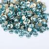 Taladro plano de vidrio con base dorada Wei Chen, taladro para uñas, decoración de fundas de teléfono móvil, accesorios para uñas DIY, joyería de diamantes de imitación