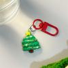 Q versão cartoon natal chaveiro bonito alce papai noel bolsa pingente engraçado boneco de neve namoradas acessórios