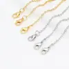 Preserva a Cor Ouro Real 18K Fecho Lagosta Duplo Corrente de Extensão Grossa Cruz Colar de Pérolas Joias DIY Corrente Ajustável F05