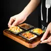 Molheira Japonesa Comercial para Fondue Churrasco Sushi Prato para Mergulhar Doméstico Cerâmica Condimento Petisco Molho Vinagre Sabor Prato Transfronteiriço