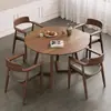 Mesa de Comedor Minimalista Nórdica de Madera Maciza para Reuniones de Negocios, Mesa Sencilla para Dormitorio, Combinación de Lujo Ligero Estilo Hiroshima para Recepción de Cafetería