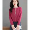 Nuevo Suéter Cardigan de Punto Corto con Perlas Estilo Coreano Chic Francés Adelgazante para Mujer Otoño/Invierno 2026