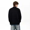 Cardigan de zíper radiante, unissex, outono/inverno, padrão jacquard, estilo vintage, texturizado, tricô quente