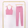 Conjunto de Chaleco en U y Pantalones Cortos Lulu Df con Etiqueta, Disponible para Envío Directo, Cuello Alto Ajustado, Conjunto de Yoga Elástico