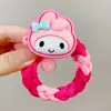 Diadema de color rojo neto para niños, cuerda para el cabello gruesa tejida, adorno para la cabeza, lindo dibujo animado Sanrio, niña pequeña no daña los accesorios para el cabello