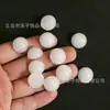 Huevo de Jade Blanco Forma Redonda Superficie del Anillo Imitación Jade Blanco Natural Sin Agujero Parche de Superficie de Anillo Joyería Accesorios de Joyería DIY Venta al por Mayor