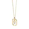 Artículo de Moda Caliente Transfronterizo: Collar con Alfabeto de 26 Letras con Colgante Incrustado de Circonita, Diseño Exquisito, Accesorio de Cadena para Clavícula Personalizado