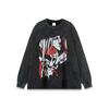Camiseta Estilo Americano High Street Desenho Lavado Masculina e Feminina Marca de Moda Oversize Hip-hop Peso Pesado Gola Pequena Vintage Manga Curta