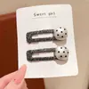 Pinzas para el cabello de lunares y perlas para niños que no dañan el cabello, Pinzas para el flequillo lateral lindas y dulces de alto valor, Pinzas para el cabello con forma de corazón