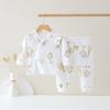 Roupas e calças de outono do bebê Aa Pure Cotton Boneless Harper para a primavera e o outono Roupas para recém-nascidos Pijama de manga comprida para terno de bebê