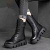 Botas Martin Estilo 2025 para Comércio Exterior Transfronteiriço com Forro de Lã, Botas de Cano Médio de Algodão Espessado, Botas de Neve com Solado Grosso para Mulheres