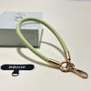 Cordón para Teléfono Móvil de Cuero de Gama Alta de Marca Reconocida con Textura de Grano, Colgante de Muñeca de Lujo Accesible, Correa para Muñeca, Llavero Sencillo