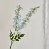 2 Garfos Qianxun Flor Artificial Delfínio Flor de Seda Flor Artificial de Chão Decoração Casa Sala de Estar Arranjo de Flores Adereços de Fotografia