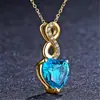 Colar em formato de coração de 8 caracteres com diamante oco amor moda europeia e americana nova corrente de clavícula versátil nicho colar de alta qualidade