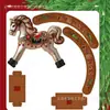 Caballo mecedor de Navidad Juguete de Montaje Decoración Navideña de Madera Hecho a Mano DIY Adornos para Árbol de Navidad y Decoración del Hogar