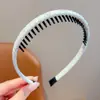 Diadema de Tela a Cuadros para Niñas con Dientes para Bebé, Lazo para el Cabello Antideslizante, Diadema Simple para Fijar Mechones Sueltos Infantiles, Nuevo