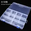 Caja de almacenamiento de accesorios de joyería, material de almacenamiento de piezas, caja de plástico con tapa, pendientes, pulseras, collares, caja desmontable