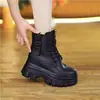 Botas Martin de Couro Genuíno para Mulheres, Botas de Lã Integradas para o Inverno, Novo Modelo 2026, Botas Curtas com Salto Escondido, Botas de Solado Grosso para Primavera e Outono