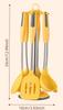 Utensilios de cocina de silicona juego de 14/15 piezas multifuncional utensilios de cocina pequeños planeador de melón rallador juego cuchara pala