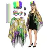 Fiesta de Carnaval Europea Disfraces de Mardi Gras Ropa de Carnaval Conjunto de Chal para Mujer