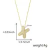 Colgante de letra inglesa 26 con incrustaciones de circonita de cobre transfronterizo, letra gruesa de moda popular, accesorios DIY al por mayor