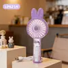 Ventilador Pequeño Portátil Color Caramelo Dibujos Animados Base de Soporte Extraíble Ventilador de Carga para Escritorio Premios de Festival