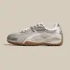 Tênis de Treino Alemão Prateados com Solado Grosso para Aumentar a Altura para Mulheres, Novo Estilo Primavera/Verão 2026, Tênis Casuais, Dad Shoes